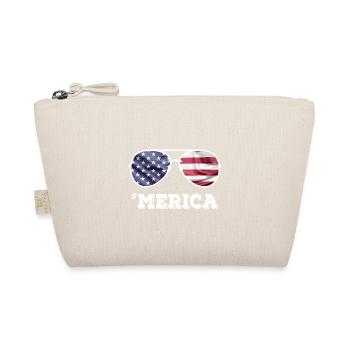 Sunglasses USA Merica 4th of July American Flag - Organic Pouch - nature - Front