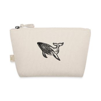 Whale Vintage Sea Creature No Plastic in living space - Organic Pouch - nature - Front