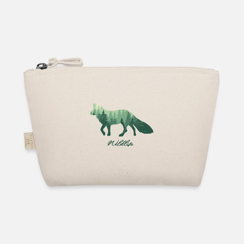 Fox forest Wildlife fox - Organic Pouch - nature