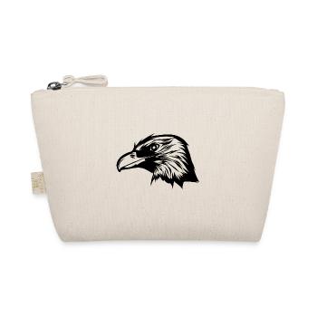 Clever vintage raven head - Organic Pouch - nature - Front