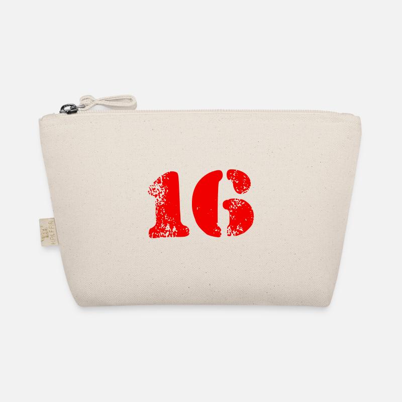 16 Zahl Symbol Bio-Täschchen