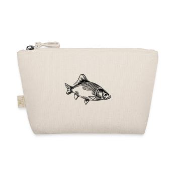 Vintage Karpfen - grimmiger Karpfenfisch - Bio-Täschchen - Natur - Vorne