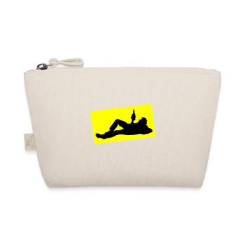 Drinking Beer Silhouette - Organic Pouch - nature - Front