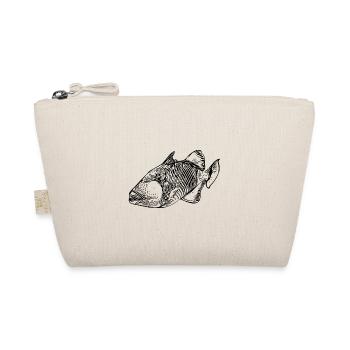 Smiling Triggerfish Vintage Style - Organic Pouch - nature - Front