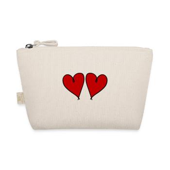Herzen Love Symbol - Bio-Täschchen - Natur - Vorne