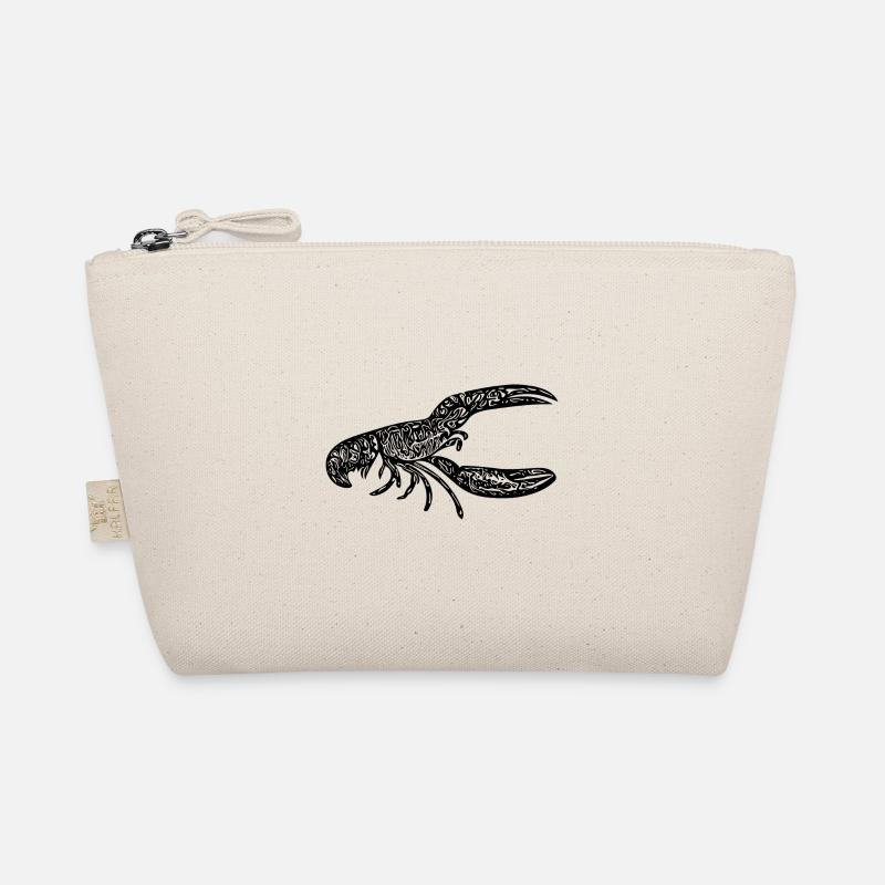 Small Crab Vintage Crab Lobster Organic Pouch
