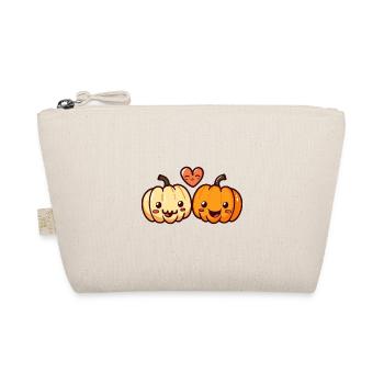 Citrouille Couple Amour Coeur Drôle - Trousse biologique - nature - Devant