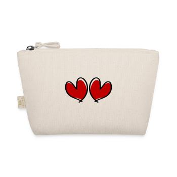 Hearts Love Heart - Organic Pouch - nature - Front