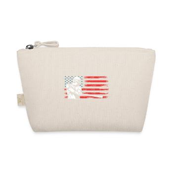 American Flag Patriotic Baseball - Organic Pouch - nature - Front