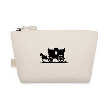 Old Travel Covered Wagon with Horse - Organic Pouch - nature - Front