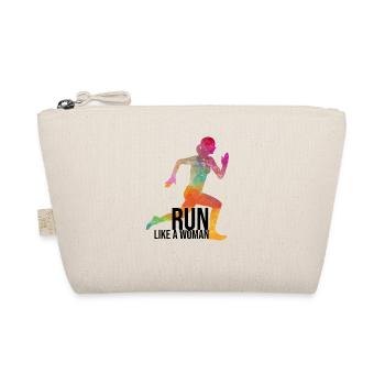 Run like a woman - Organic Pouch - nature - Front