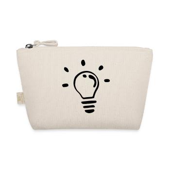 Einzelne Glühbirne / single light bulb - Bio-Täschchen - Natur - Vorne