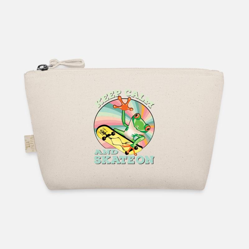 Bleib ruhig und skate grenuill Geschenkidee Bio-Täschchen