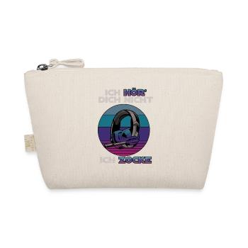 Ich hör dich nicht ich zocke Gamer Gaming Retro - Bio-Täschchen - Natur - Vorne