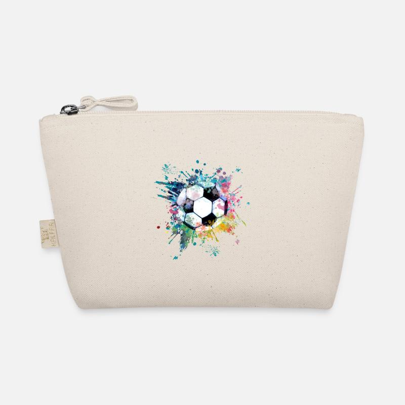 Wasserfabe Farbexplosion Splash Design Fußball Bio-Täschchen