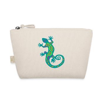 Gecko colorful drawing - Organic Pouch - nature - Front