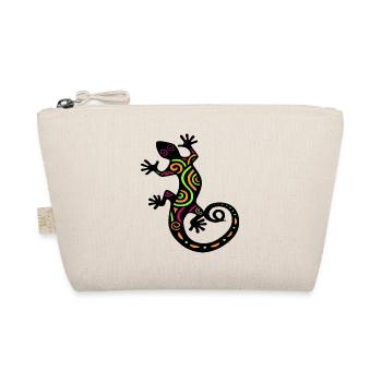 Gecko colorful drawing - Organic Pouch - nature - Front