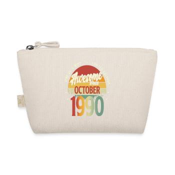 Schönes Vintage Oktober 1990 Geburtstags Design - Bio-Täschchen - Natur - Vorne