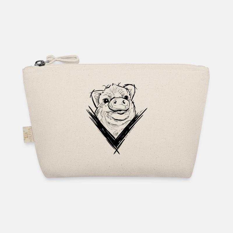Schwein V Design Tierrechte pig Bio-Täschchen
