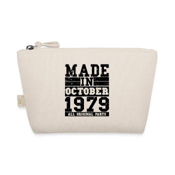 1979 Geburtstag Oktober Vintage Spruch - Bio-Täschchen - Natur - Vorne
