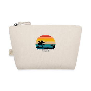 White Plains Beach Hawaii gift - Organic Pouch - nature - Front
