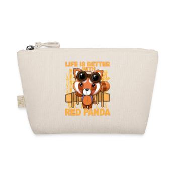 Life is better with Red Panda - Bio-Täschchen - Natur - Vorne