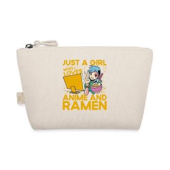 Just a Girl who loves Anime and Ramen - Organic Pouch - nature - Front