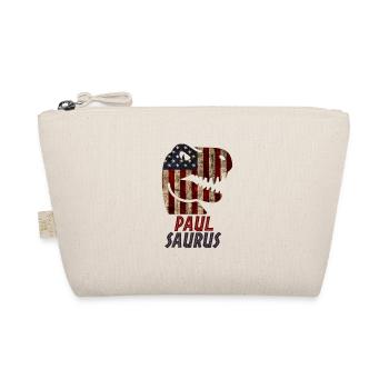 Patriotic Paul Dinosaur Paulsaurus - Organic Pouch - nature - Front