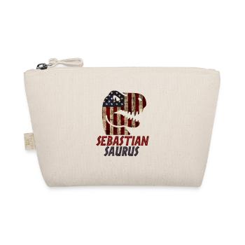 Patriotic Sebastian Dinosaur Sebastiansaurus - Organic Pouch - nature - Front