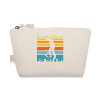 It's a beautiful day for Croquet - Organic Pouch - nature - Front
