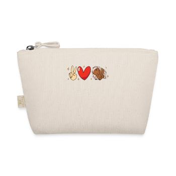 Peace Love Meerschweinchen Nagetier Cavias Cavia - Bio-Täschchen - Natur - Vorne