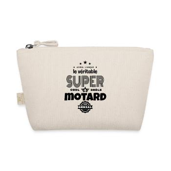 super motard 100% génial humour - Trousse biologique - nature - Devant