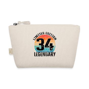 Happy Birthday - 34th birthday - Organic Pouch - nature - Front