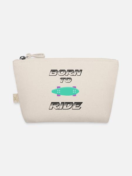 né pour rouler born to ride skateboard skate - Trousse biologique - nature