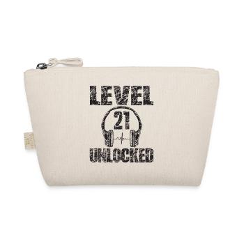 Level 21 Unlocked Geburtstagsgeschenk 21 Jahre - Bio-Täschchen - Natur - Vorne