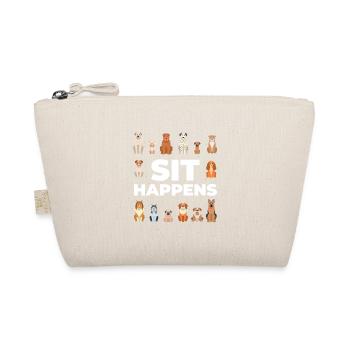 Lustiges Sit Happens Pet Sitting Design Für - Bio-Täschchen - Natur - Vorne