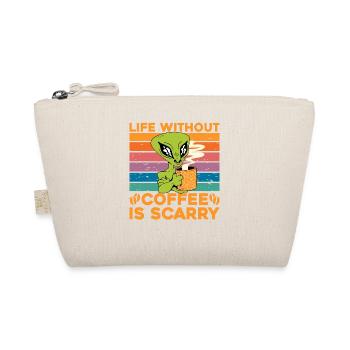 Life without Coffee is scarry - Organic Pouch - nature - Front