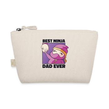 Fathers Day Ninja Dad Martial Arts Dad Funny - Organic Pouch - nature - Front
