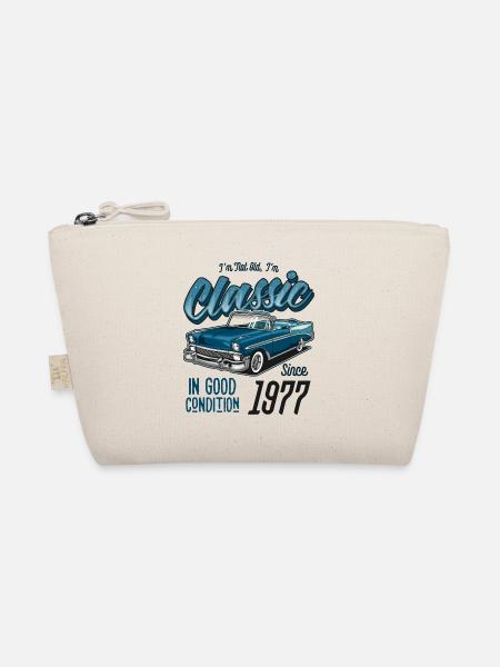 I'm Not Old I'm Classic Car Vintage Born In 1977 - Organic Pouch - nature - Front
