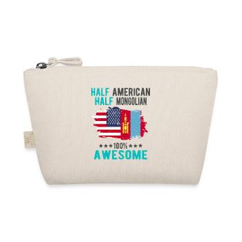 Half American Half Mongolian - Organic Pouch - nature - Front