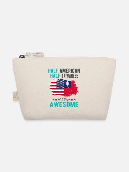 Half American Half Taiwanese - Organic Pouch - nature - Front
