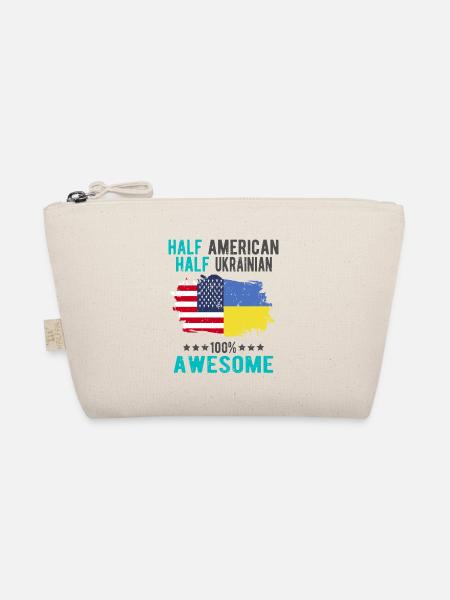 Half American Half Ukrainian - Organic Pouch - nature - Front