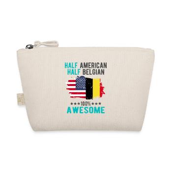 Halb Amerikaner Halb Belgier - Bio-Täschchen - Natur - Vorne