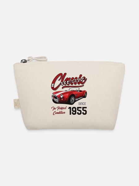 Je ne suis pas vieux Je suis une voiture classique vintage née en 1955 - Trousse biologique - nature - Devant