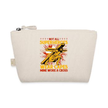Not all Superheroes wear capes mine wore a Cross - Organic Pouch - nature - Front