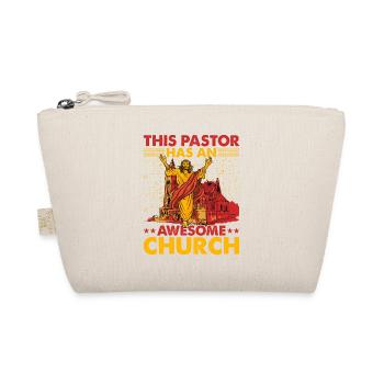 This Pastor has an awesome Church Christian - Bio-Täschchen - Natur - Vorne