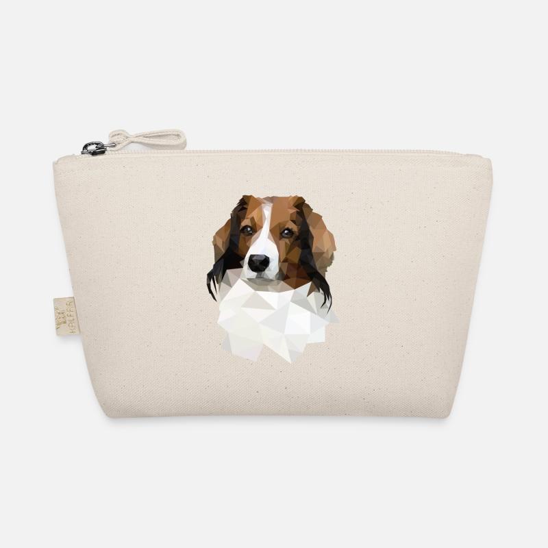 Kooikerhondje im Polygon Style - Bio-Täschchen - Natur