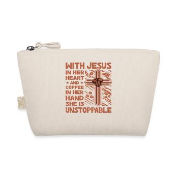 Christianity Jesus Coffee Funny saying - Organic Pouch - nature - Front