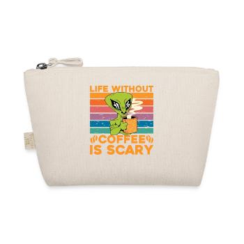 Life without Coffee is scary - Organic Pouch - nature - Front