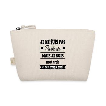 Pas parfaite mais motarde moto humour - Trousse biologique - nature - Devant